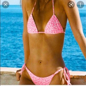 Triangl Vinca pink leopard print bikini